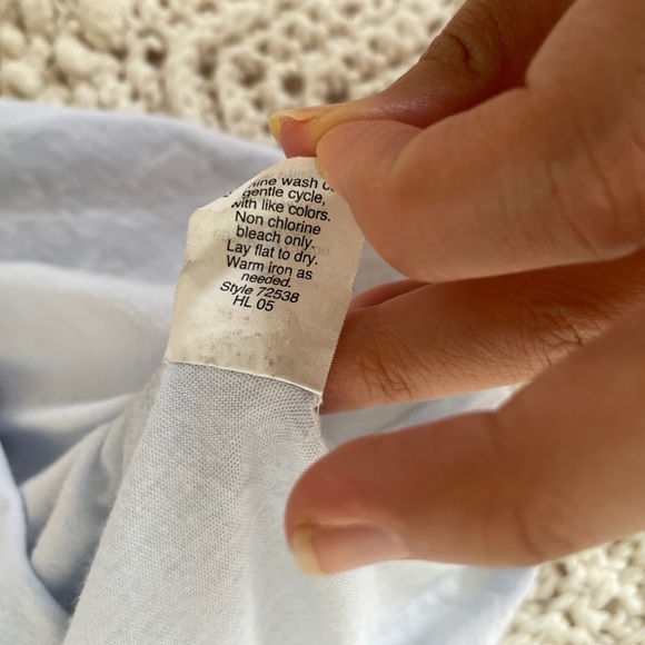 J. Crew Pima Cotton Baby Doll Halter Tank Top Light Blue (Small) preppy summer - Picture 7 of 7